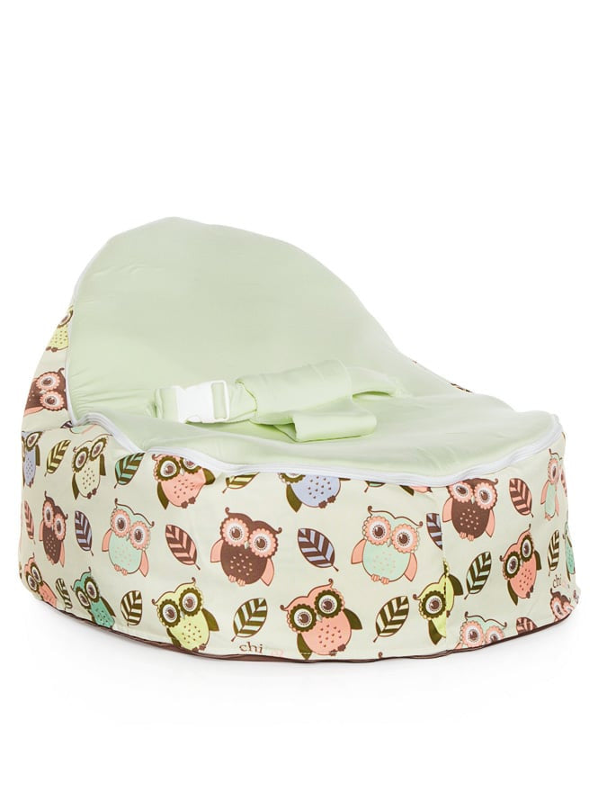 Chibebe Hoot Style Baby Bean Bag with Green Baby Seat