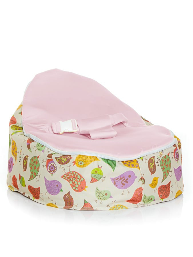 Chibebe Chirpy Style Baby Bean Bag with Pink Baby Seat