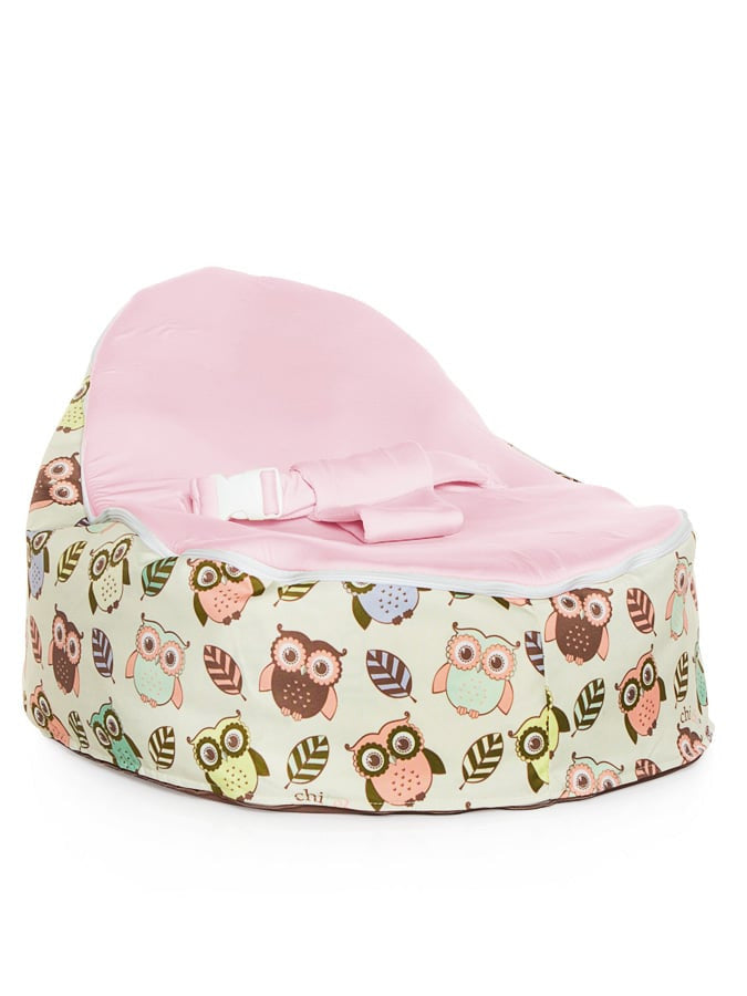 Chibebe Hoot Style Baby Bean Bag with Pink Baby Seat